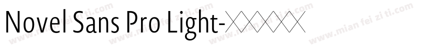 Novel Sans Pro Light字体转换